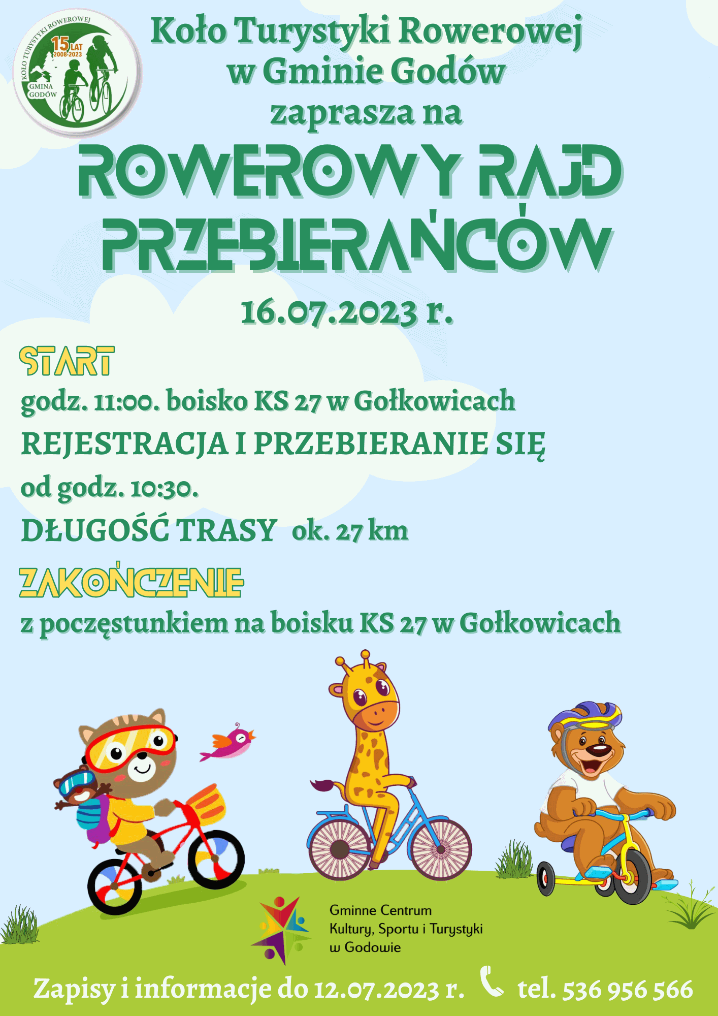 Plakat Rowerowy Rajd Przebierańców